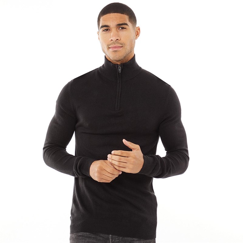 Buy French Connection Mens Cash 1/2 Zip Jumper Black