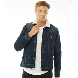 French Connection Heren Denim Borg Denimjack Gewassen Donkerblauw french connection kopen in de aanbieding French Connection Heren Denim Borg Denimjack Gewassen Donkerblauw french connection kopen in de aanbieding