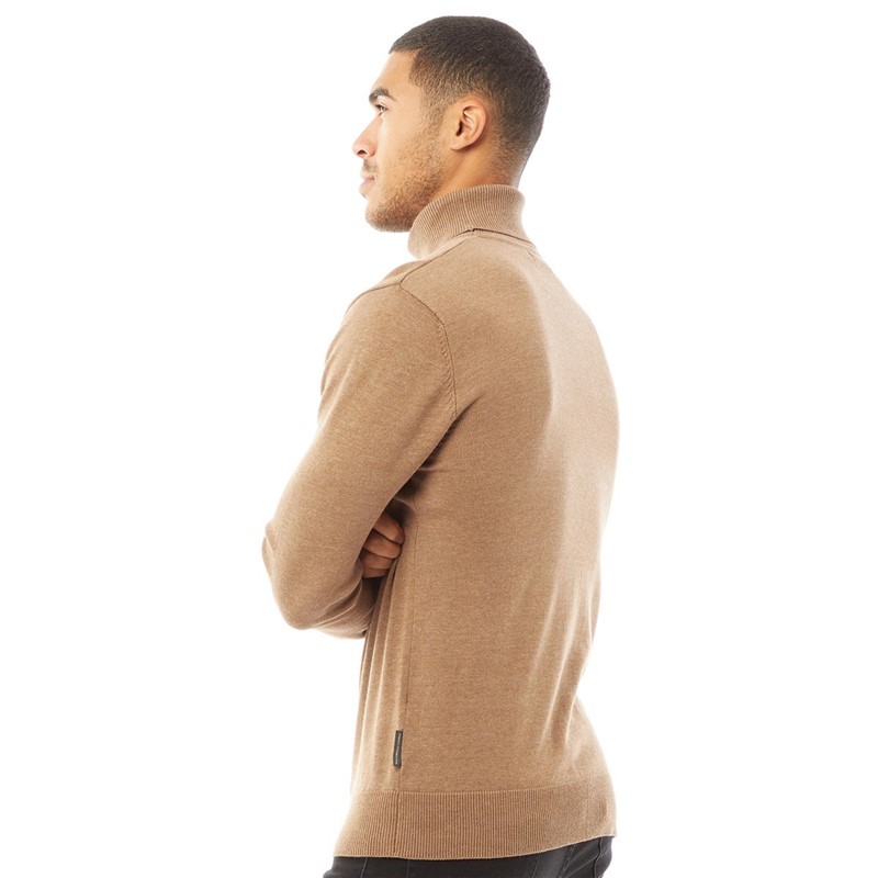Camel roll neck jumper mens online