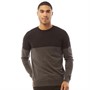 French Connection Mens Cash Block Jumper Black/Charcoal Melange