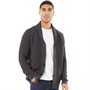 French Connection Mens Shawl Compact Stitch Cardigan Charcoal Melange