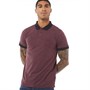 French Connection Polos à manches courtes Contrast Collar Homme Bordeaux Chiné