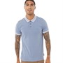 French Connection Polos à manches courtes Stripe Collar Homme Bleu Clair Chiné