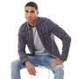 French Connection Chemises à Manches Longues Oxford Homme Noir Bleu Marine