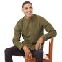 French Connection Chemises à Manches Longues Cord Homme Kaki