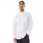 French Connection Chemises à Manches Longues Plain Grandad Homme Blanc