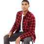 French Connection Mens Large Multi Gingham Wad Overshirt Red/Black