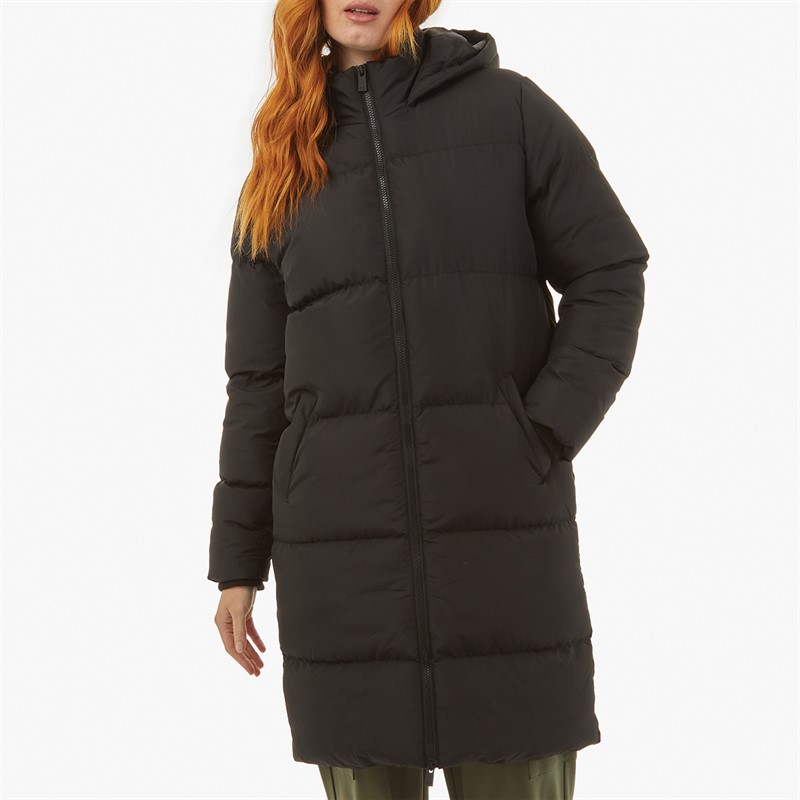 Buy French Connection Womens Long Length Hooded Puffer Black