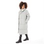 French Connection Womens Long Length Shawl Puffer Light Grey