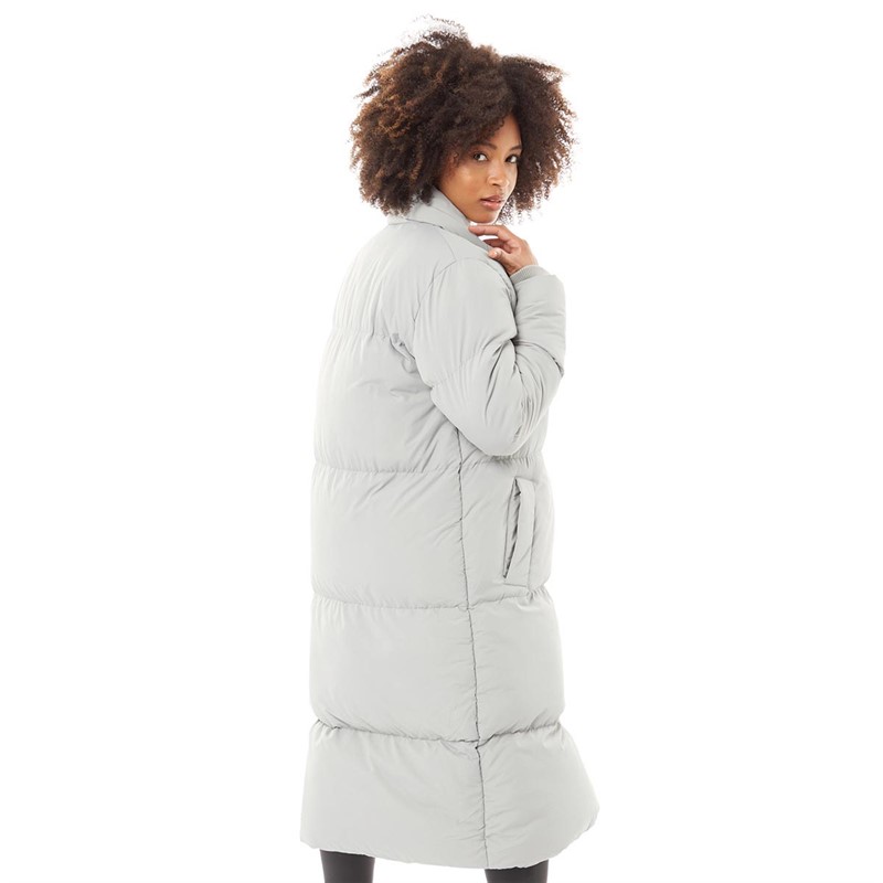 French Connection Womens Long Length Shawl Puffer Light Grey