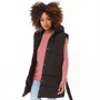 French Connection Womens Mid Length Belted Hooded Gilet Black