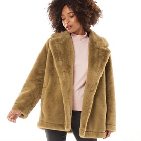 French connection golda store faux fur coat