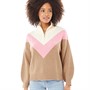 French Connection Womens Zip Jumper Camel/Dusty/Ecru