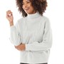 French Connection Womens Cable Knit Roll Neck Jumper Light Grey Marl