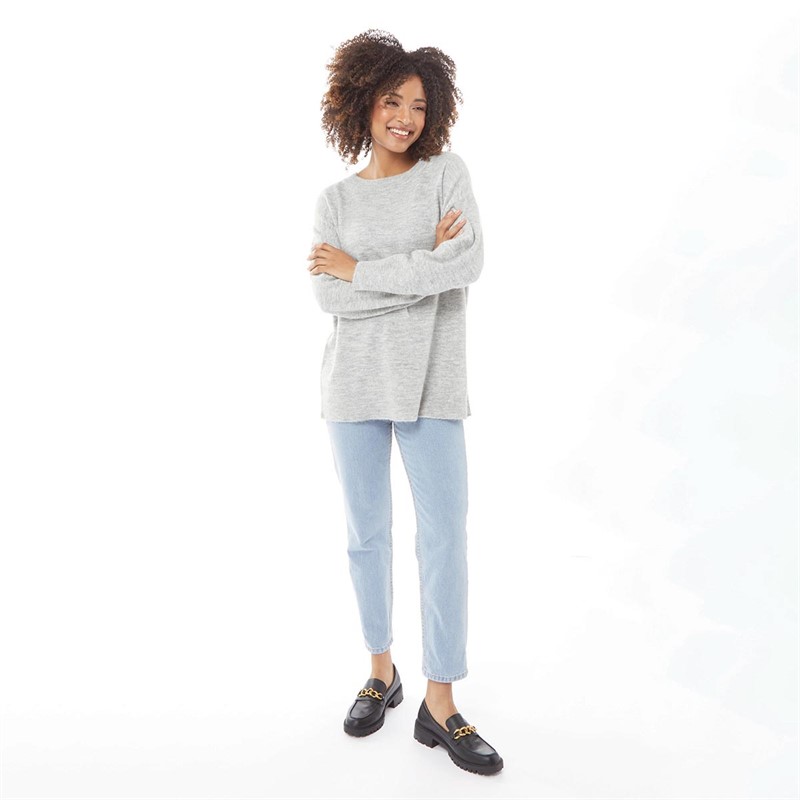 French Connection Womens Crew Neck Jumper Mid Grey Mel