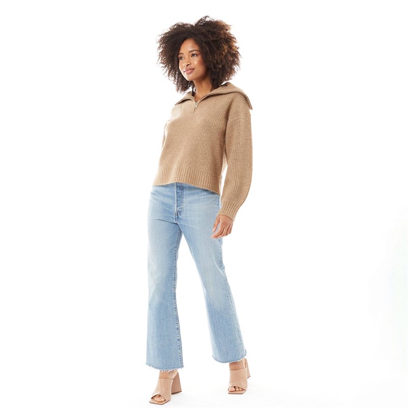 French Connection Damen Pullover Hellbraun