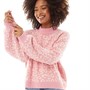 French Connection Damen Pullover mit Rundhalsausschnitt Altrosa