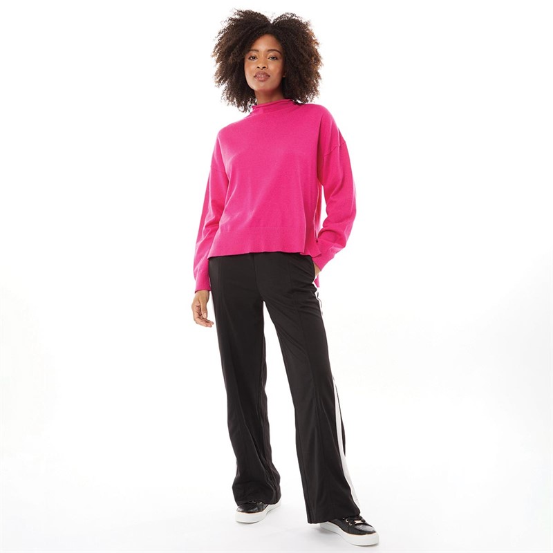 French Connection Womens Turtle Neck Jumper Hot Pink