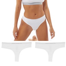 French Connection Womens Three Pack Thongs White/White/White