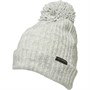 French Connection Womens Rib Knit Pom Pom Beanie Grey