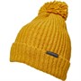 French Connection Womens Rib Knit Pom Pom Beanie Mustard
