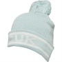 French Connection Bonnets FCUK Bold Logo Bobble Femme Bleu Clair