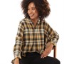 French Connection Chemisiers et chemises Check Side Split Femme Noir Carreaux