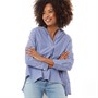 French Connection Damen Stripe Side Split Blusen und Hemden Mehrfarbige Streifen