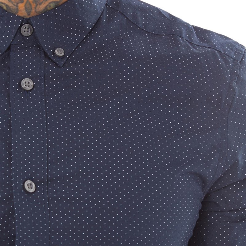 French Connection Herre Design Skjorter med korte ærmer Mørk Marineblå