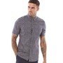 French Connection Mens Floral Short Sleeve Shirt Marine 5