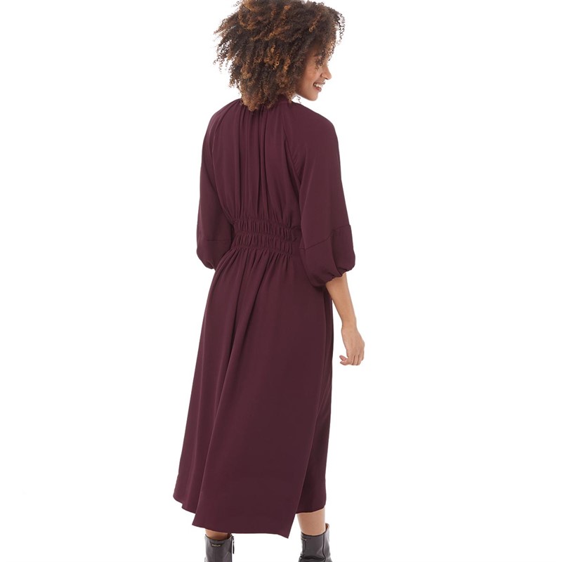 French Connection Womens Pleat Dress Plum