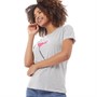 French Connection Womens Balloon T-Shirt Light Grey Melange
