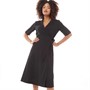 French Connection Womens Shawl Dress Black