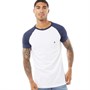 French Connection Mens Raglan T-Shirt White/Marine