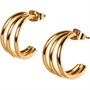 French Connection Womens Mini Hoop Earrings Gold
