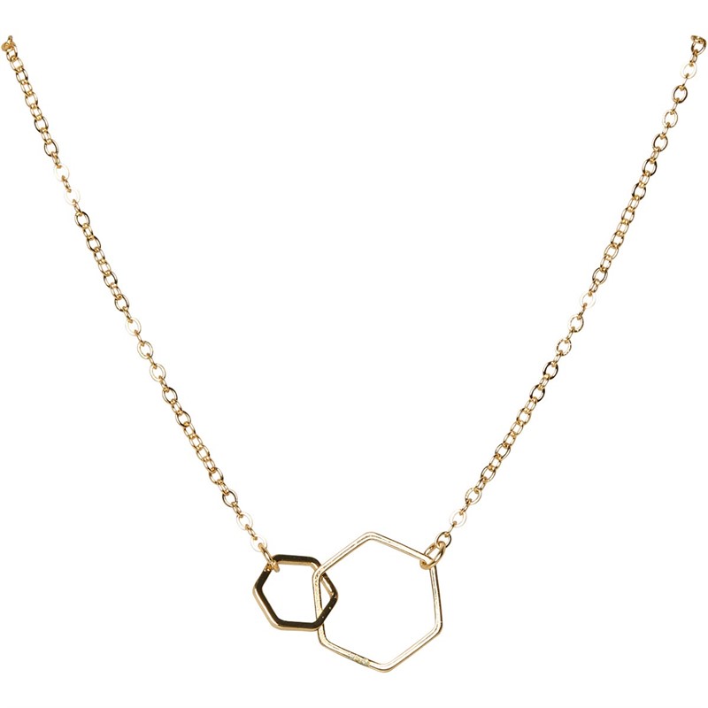French Connection Womens Geo Shape Necklace Gold