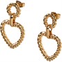French Connection Womens Heart Earrings Gold