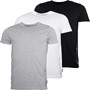 French Connection Mens Three Pack Side Scribble T-Shirts Multi 1 - Black/White/Light Grey