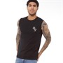 French Connection Mens Sleeveless Script Vest Black/White
