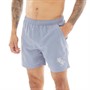French Connection Mens Script Swim Shorts Light Blue/White