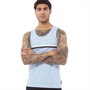 French Connection Mens Vest Two Stripe Sky Melange/White/Marine