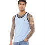 French Connection Mens Ringer Vest Sky Melange/Marine