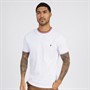 French Connection Herre 3 Farver Ringer T-Shirt Hvid