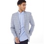 French Connection Mens Linen Check Blazer Marine/Grey