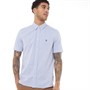 French Connection Chemises à Manches Courtes Oxford Homme Bleu Ciel