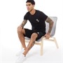 French Connection Mens Script T-Shirt And Shorts Co-Ord Black/White