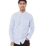 French Connection Mens Long Sleeve Linen Shirt Soft Blue
