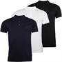 French Connection Polos en jersey homme, lot de 3, multicolores 2 - Noir/Blanc/Marine