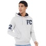 French Connection Mens 72 Chest Hoodie Light Grey Melange/Marine