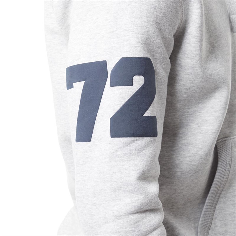 French Connection Mens 72 Chest Hoodie Light Grey Melange/Marine